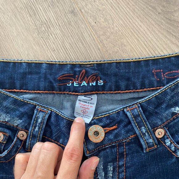 Silver Jeans Dark Blue "Tia" Flare Jeans - Picture 4 of 16